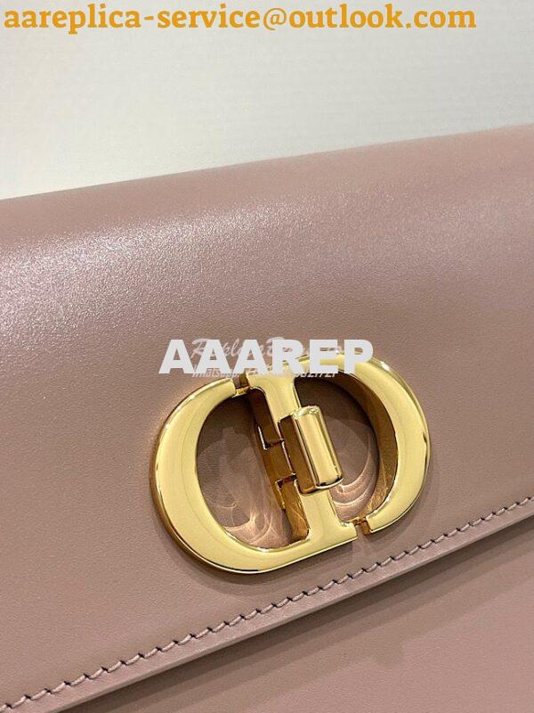 Replica Dior 30 Montaigne Avenue Bag in Heritage Pink Box Calfskin M92 3