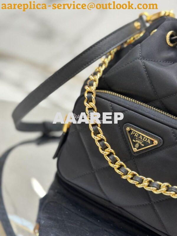 Replica Prada Re-Edition 1995 Chaîne Re-Nylon shoulder bag 1BH038 Blac 3