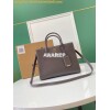 Replica Burberry Frances Mini Croc Effect Leather Tote Bag in grey 10