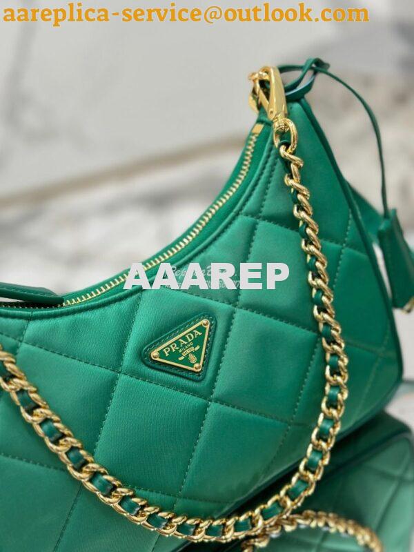 Replica Prada Re-Edition 1995 Chaîne Re-Nylon mini-bag 1BC204 Green 5