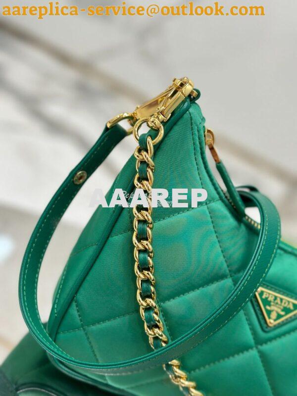 Replica Prada Re-Edition 1995 Chaîne Re-Nylon mini-bag 1BC204 Green 7