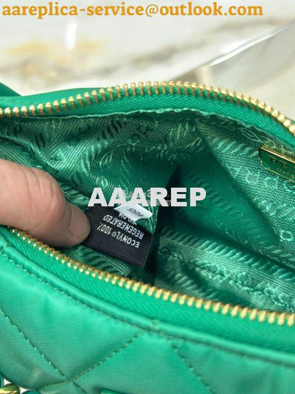 Replica Prada Re-Edition 1995 Chaîne Re-Nylon mini-bag 1BC204 Green 10