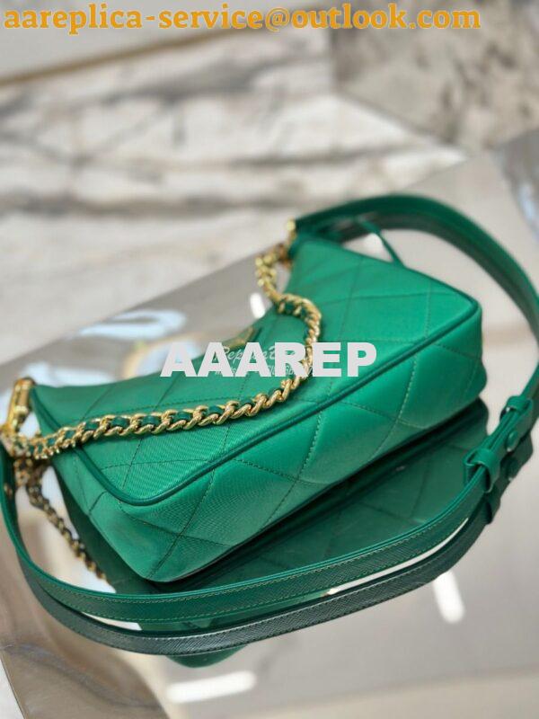 Replica Prada Re-Edition 1995 Chaîne Re-Nylon mini-bag 1BC204 Green 11