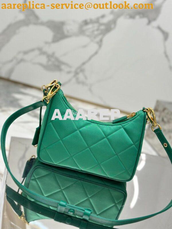 Replica Prada Re-Edition 1995 Chaîne Re-Nylon mini-bag 1BC204 Green 12