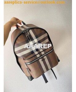 Replica Burberry Check and Leather Backpack 80514141