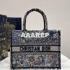 Replica Dior Book Tote bag in Black Multicolor Dior Petites Fleurs Emb 24