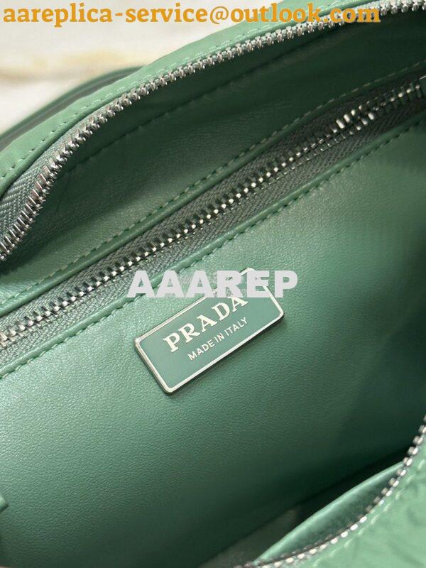 Replica Prada Medium Antique Nappa Leather Top Handle Bag 1BB092 Sage 11