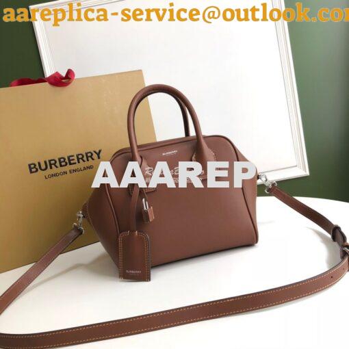 Replica Burberry Small Leather Cube Bag Brown