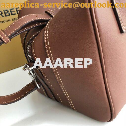 Replica Burberry Small Leather Cube Bag Brown 4