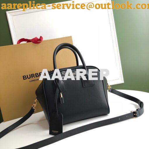 Replica Burberry Small Leather Cube Bag Black