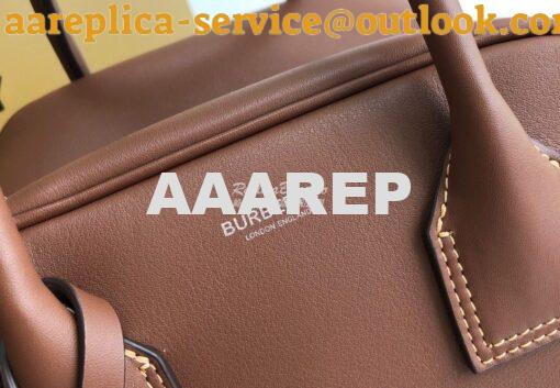 Replica Burberry Small Leather Cube Bag Brown 6