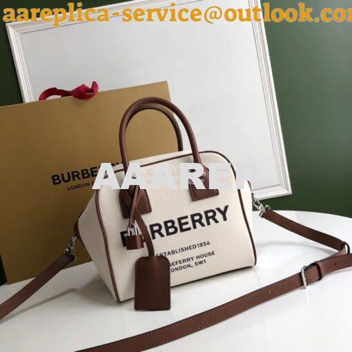 Replica Burberry Small Horseferry Print Canvas Cube Bag