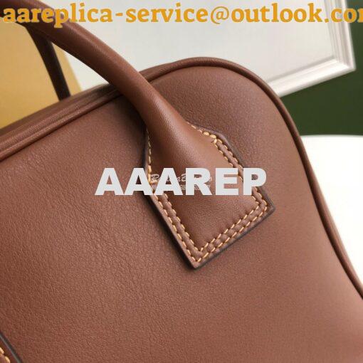 Replica Burberry Small Leather Cube Bag Brown 8