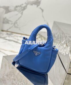 Replica Prada Small Padded Soft Nappa-Leather bag 1BA359 Blue