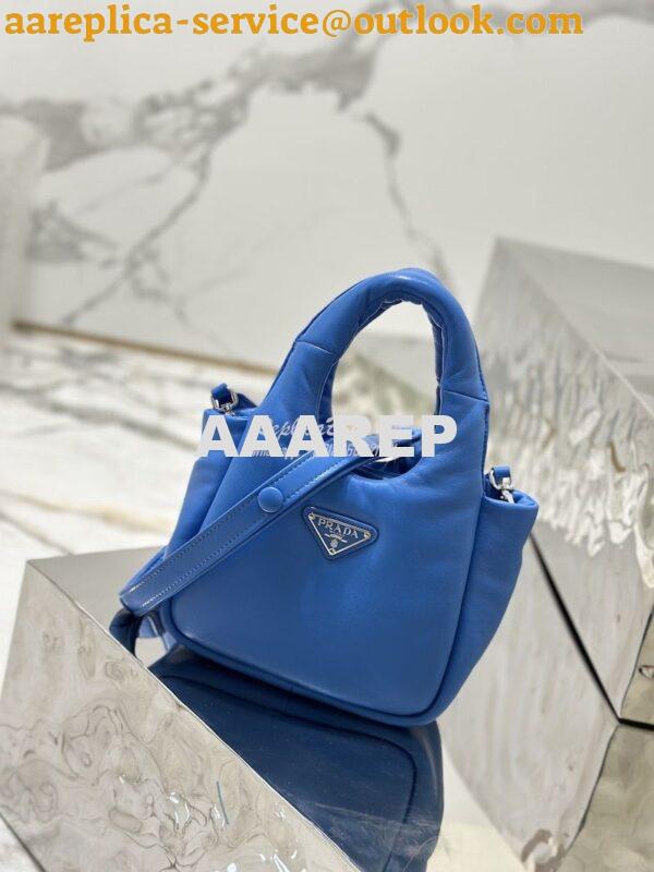 Replica Prada Small Padded Soft Nappa-Leather bag 1BA359 Blue