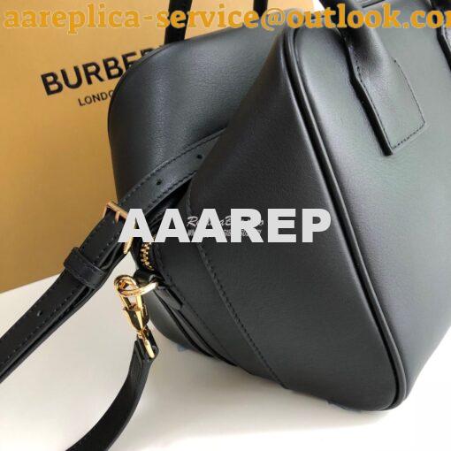 Replica Burberry Small Leather Cube Bag Black 6