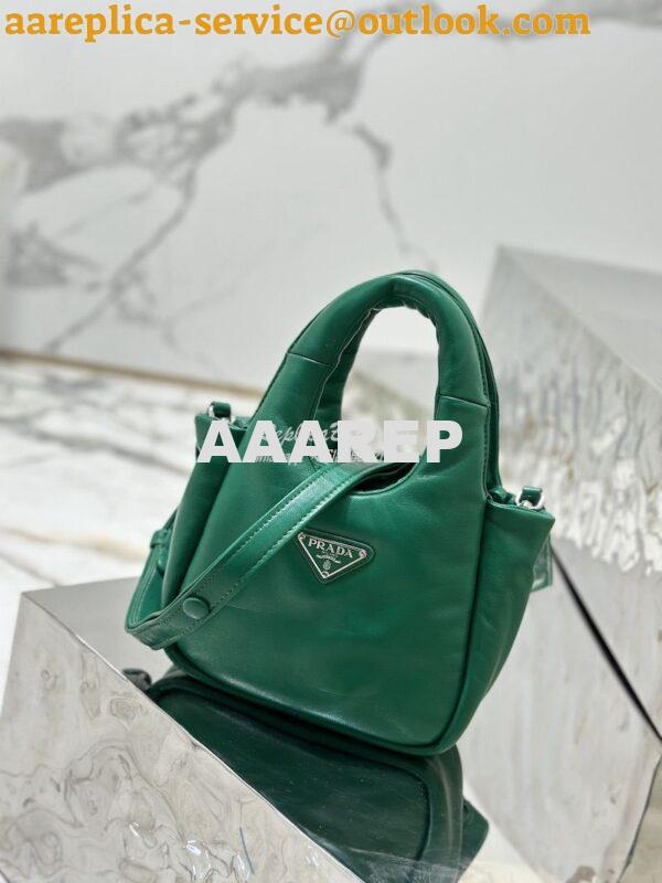 Replica Prada Small Padded Soft Nappa-Leather bag 1BA359 Green