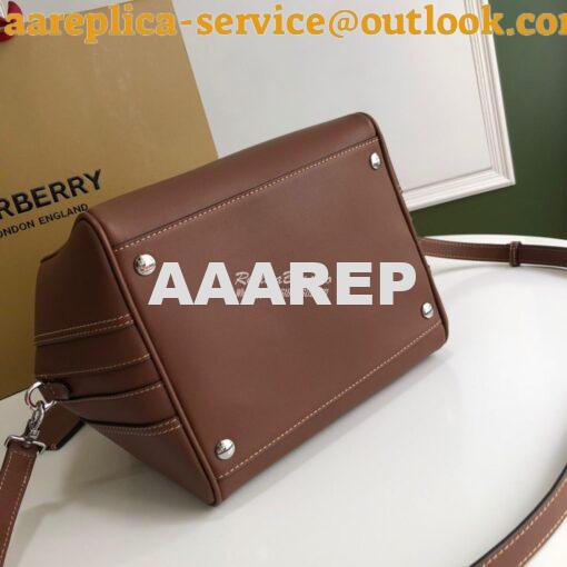 Replica Burberry Small Leather Cube Bag Brown 12