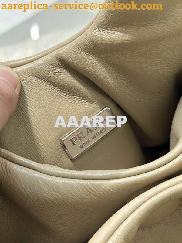 Replica Prada Small Padded Soft Nappa-Leather bag 1BA359 Desert Beige 9