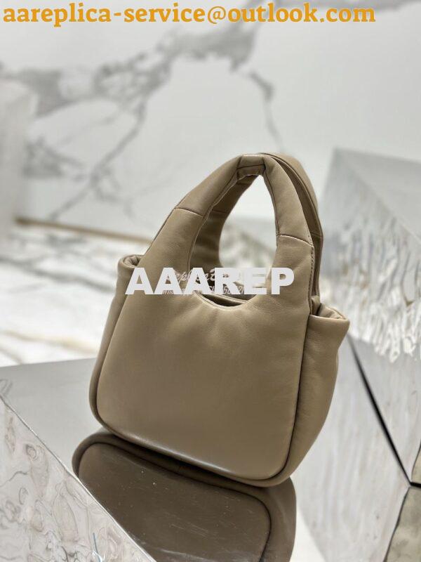 Replica Prada Small Padded Soft Nappa-Leather bag 1BA359 Desert Beige 10