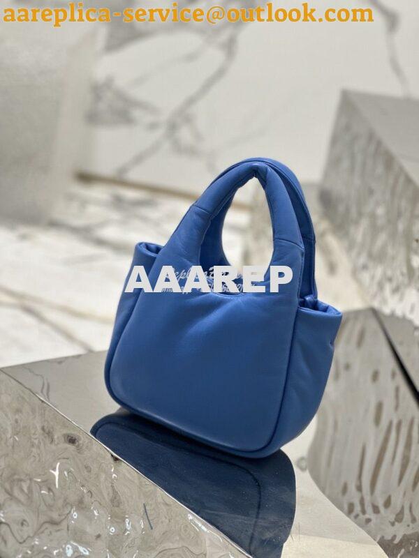 Replica Prada Small Padded Soft Nappa-Leather bag 1BA359 Blue 11