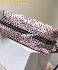 Replica Burberry Monogram Print Nylon Pouch 80107641 Blush 2