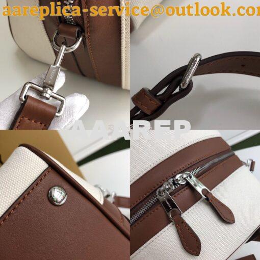 Replica Burberry Small Horseferry Print Canvas Cube Bag 8