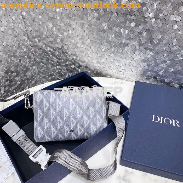 Replica Dior Lingot 22 Bag Black CD Diamond Canvas 1ADPO249 10