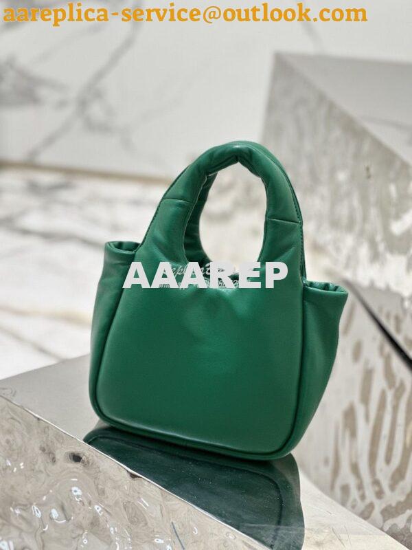 Replica Prada Small Padded Soft Nappa-Leather bag 1BA359 Green 11