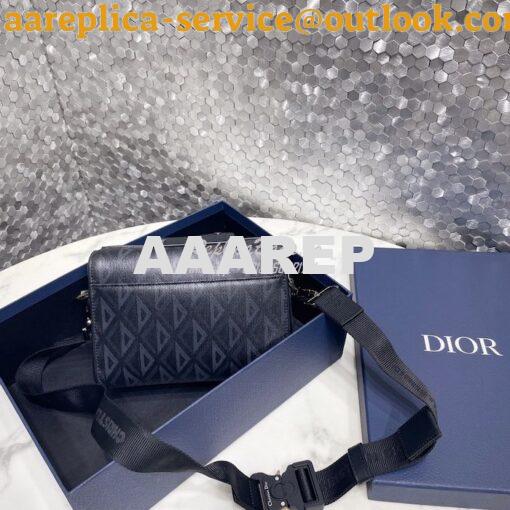 Replica Dior Lingot 22 Bag Black CD Diamond Canvas 1ADPO249 9