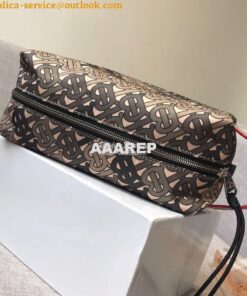 Replica Burberry Monogram Print Nylon Pouch 80107641 Khaki 2