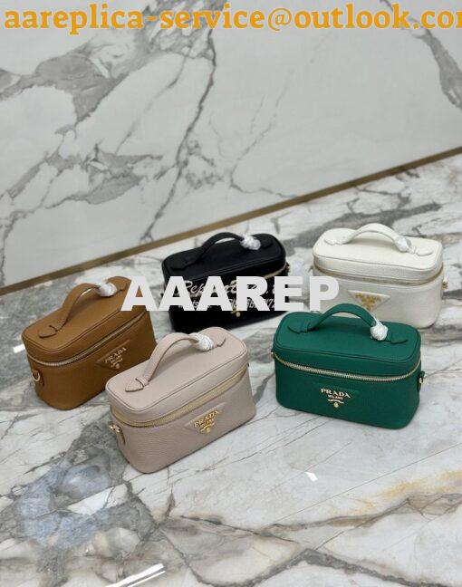 Replica Prada Leather mini-bag 1BH202 Green