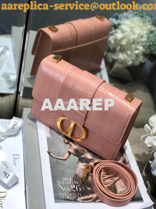 Replica Dior 30 Montaigne Python Bag in M9203 Coral 4