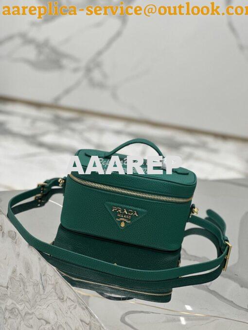 Replica Prada Leather mini-bag 1BH202 Green 2