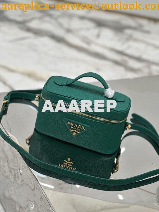 Replica Prada Leather mini-bag 1BH202 Green 3