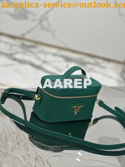 Replica Prada Leather mini-bag 1BH202 Green 4