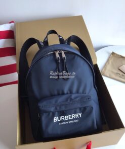 Replica Burberry Logo Print ECONYL® Backpack Navy