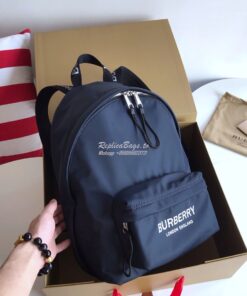 Replica Burberry Logo Print ECONYL® Backpack Navy 2