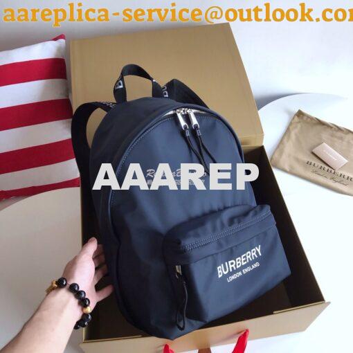 Replica Burberry Logo Print ECONYL® Backpack Navy 2