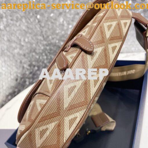 Replica Dior Saddle Natural CD Diamond Canvas and Smooth Calfskin 1ADP 5