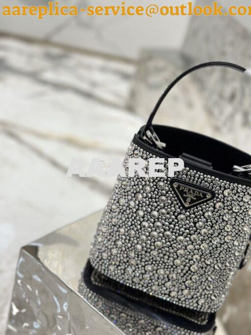 Replica Prada Panier Satin Bag With Crystals 1BA373 Metal 3