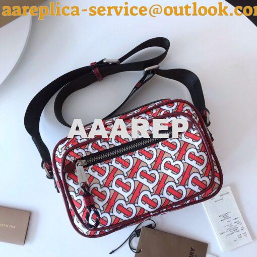 Replica Burberry Monogram Print and Leather Crossbody Bag 80116771 Ver