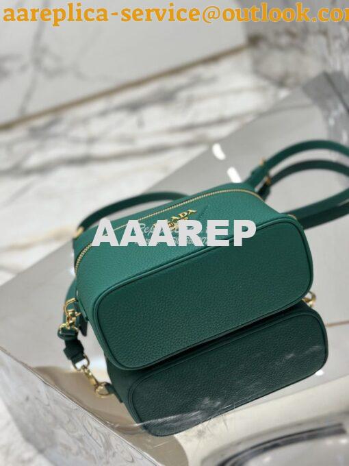 Replica Prada Leather mini-bag 1BH202 Green 12