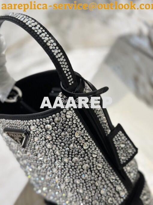 Replica Prada Panier Satin Bag With Crystals 1BA373 Metal 6