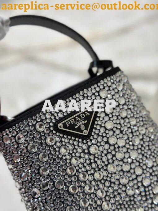 Replica Prada Panier Satin Bag With Crystals 1BA373 Metal 7