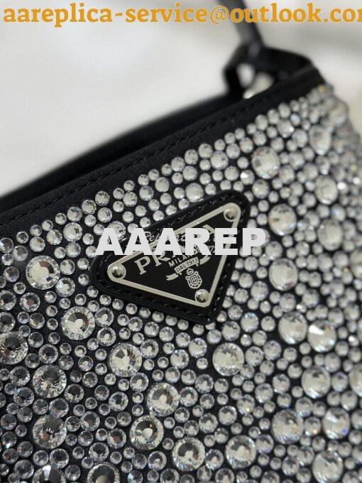 Replica Prada Panier Satin Bag With Crystals 1BA373 Metal 8