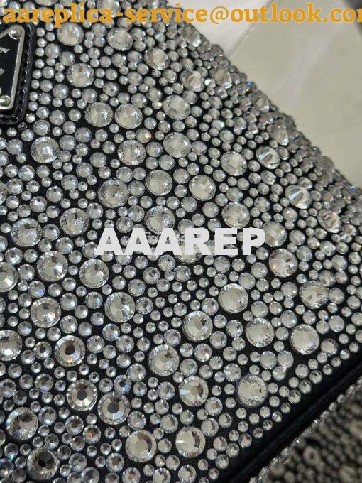 Replica Prada Panier Satin Bag With Crystals 1BA373 Metal 9