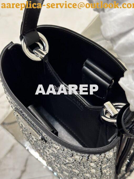 Replica Prada Panier Satin Bag With Crystals 1BA373 Metal 10