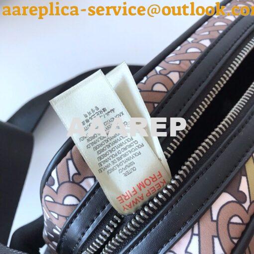 Replica Burberry Monogram Print and Leather Crossbody Bag 80116771 Kha 7