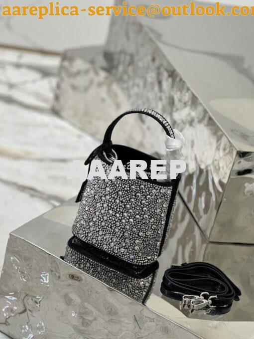 Replica Prada Panier Satin Bag With Crystals 1BA373 Metal 12